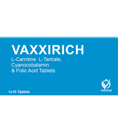 L- Carnitine L- Tartrate,Cyanocobalamin And Folic Acid Tablets - Drug Type: General Medicines
