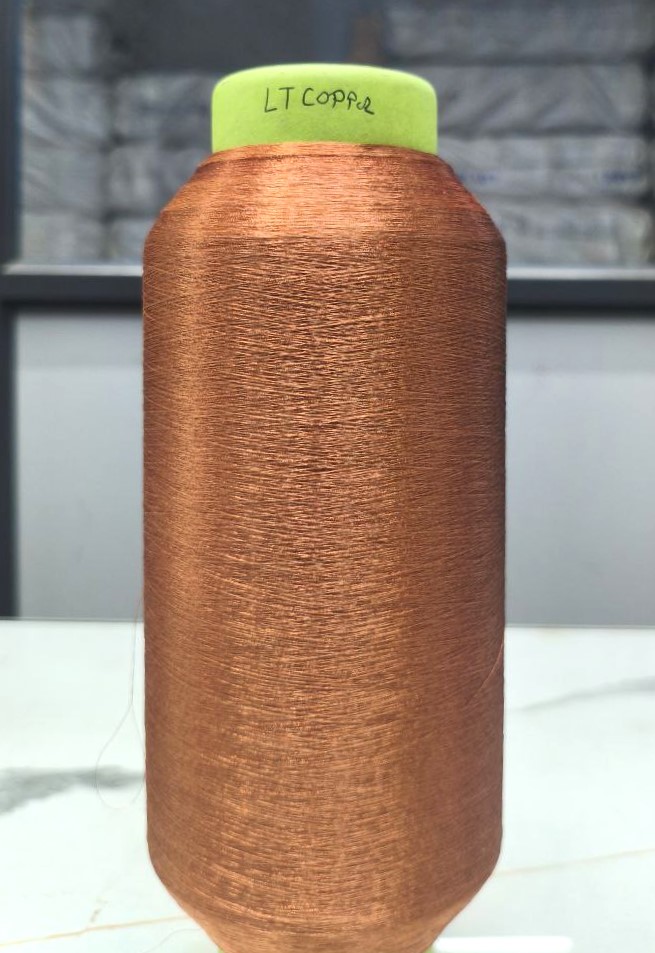 Copper Kasab Zari Thread 70 Denier, For Textile Industry - Application: Smooth And Shining