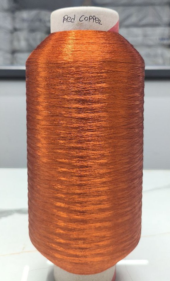 Red Copper 70 Denier Kasab Zari Thread, For Textile Industry - Application: Smooth And Shining
