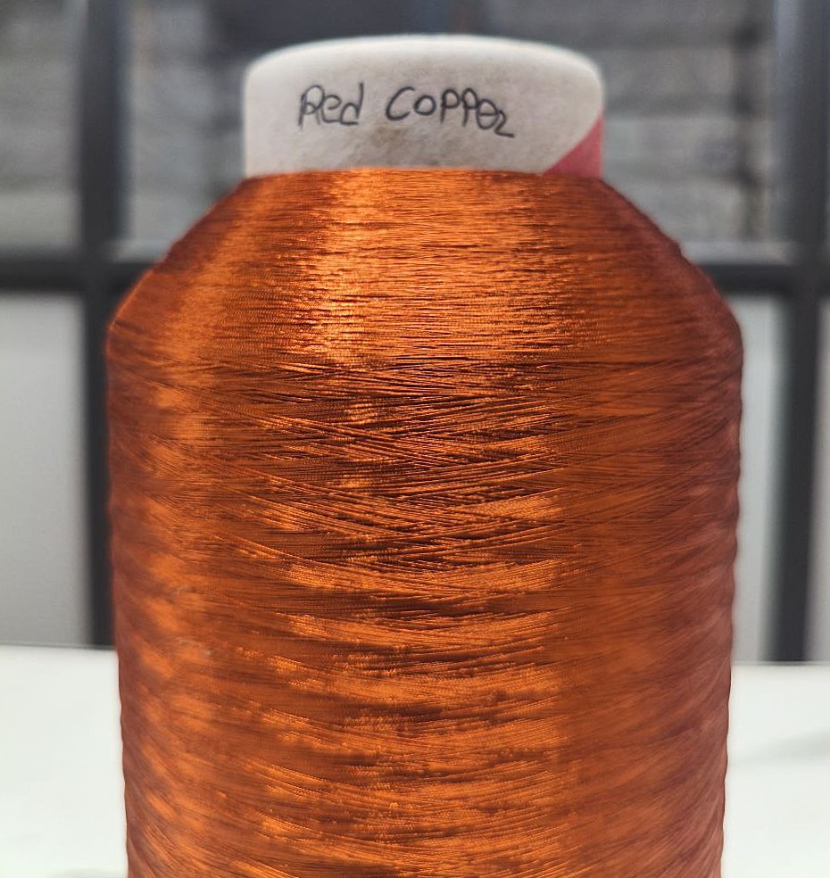Red Copper 70 Denier Kasab Zari Thread, For Textile Industry