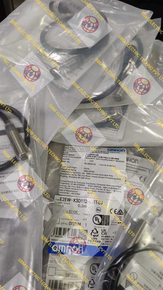 Omron Metal Face Sensor 12mm Dia DC 2w No Sd 3mm Flush, E2ew-x3d112-m1tgj 0.3m