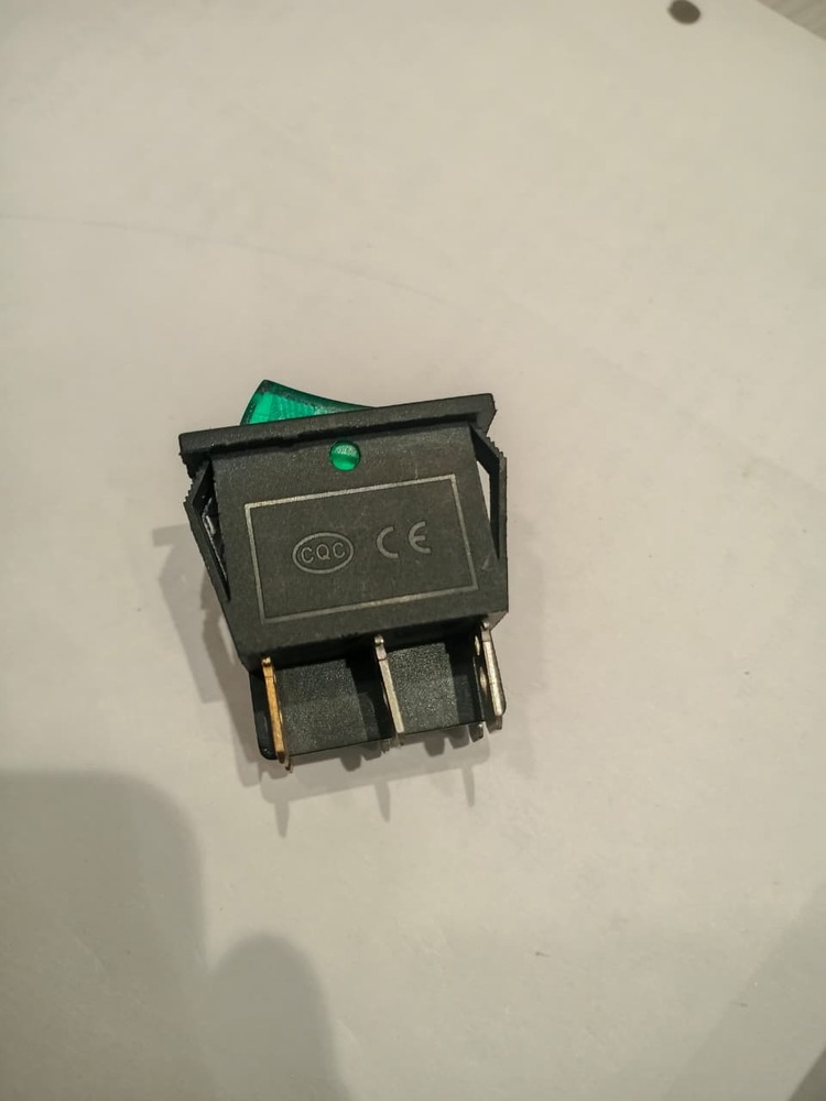 Rocker Switch Red & Green 2 Line 6 Pin On Off Light - Max. Current: 16amp Ampere (Amp)