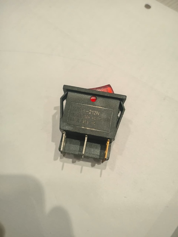 Rocker Switch Red & Green 2 Line 6 Pin On Off Light - Max. Current: 16amp Ampere (Amp)