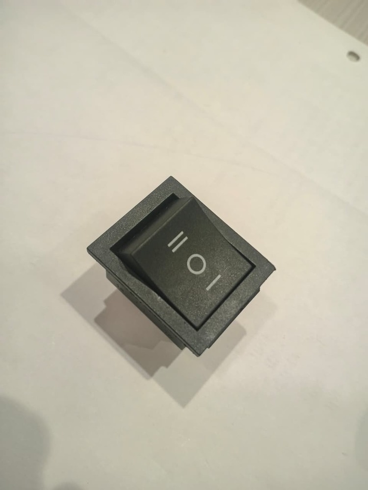 Rocker SwitchBlack 6 Pin On Off On, Three Position (Center OFF)