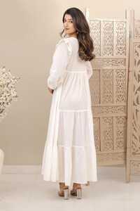 Ladies White Cotton Abaya