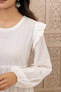 Ladies White Cotton Abaya