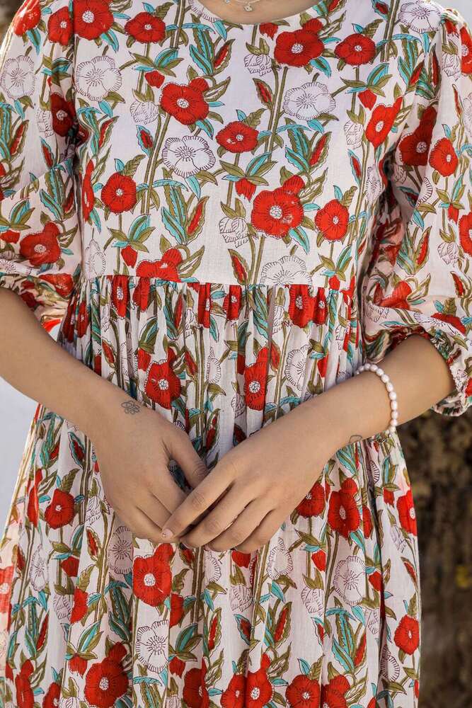 Ladies Printed Cotton Dress