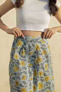 Ladies Floral Block Print Cotton Long Skirt