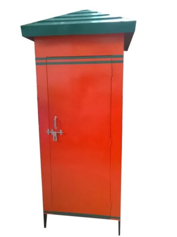 Mild Steel Portable Toilet Cabins - Color: Orange And Green
