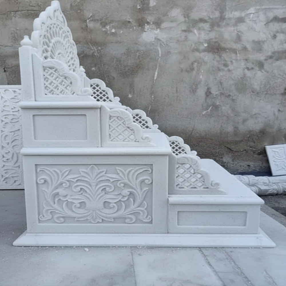 White Marble Mimbar - Application: Religious