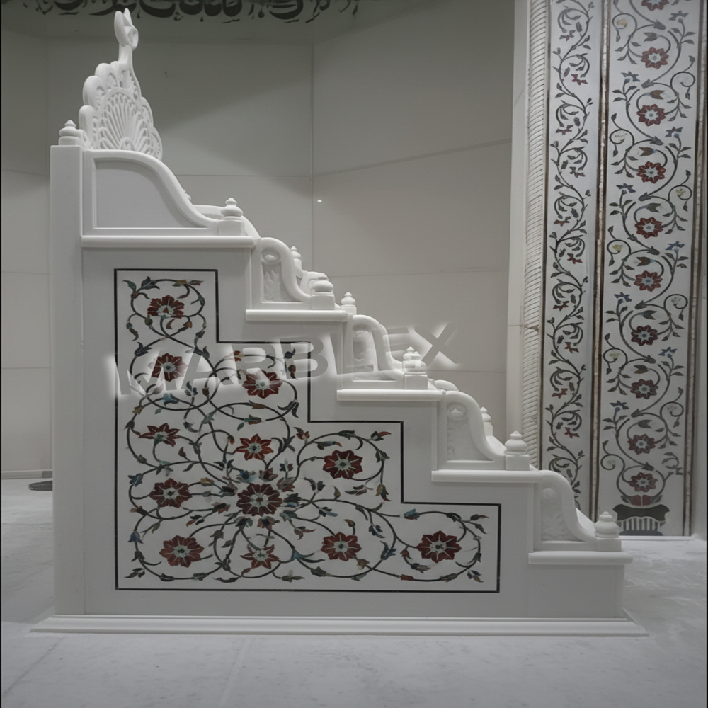 Marble Inlay five step minbar