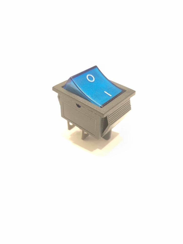 ROCKER SWITCH BLUE LIGHT 4 PIN ON-OFF