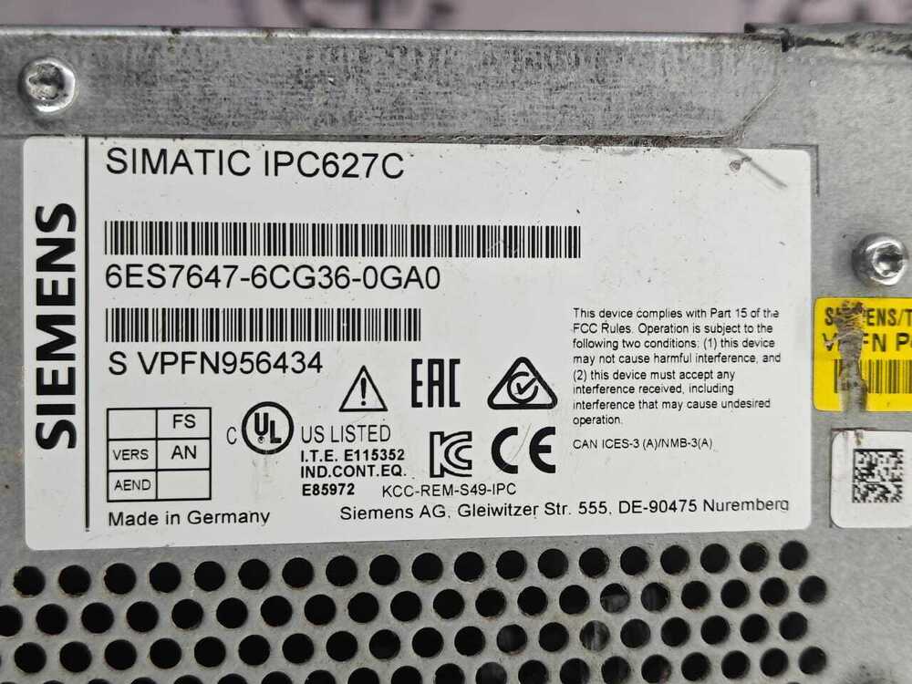 SIEMENS 6ES7-6CG36-0GA0