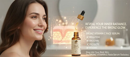Bronz Face Serum Enrich With Vitamin C 30ml - Age Group: Adult