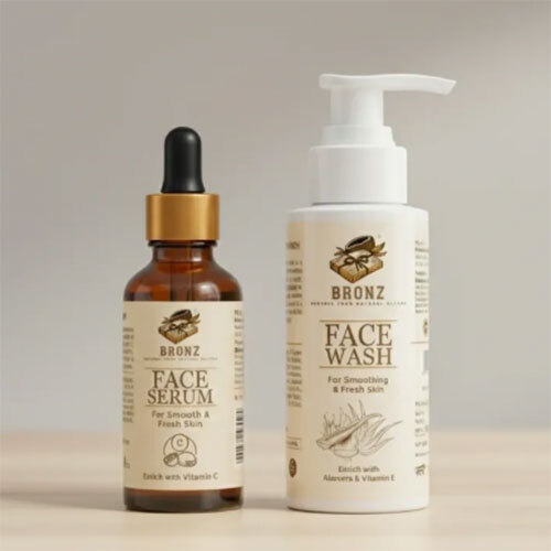 Bronz Face Wash 100Ml. & Vitamin C Face Serum 30Ml. For Fresh Skin Combo Pack - Age Group: Adult