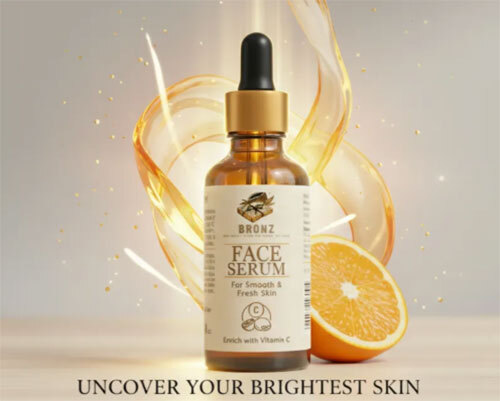 Bronz Face Wash 100ml. & Vitamin C Face Serum 30ml. For Fresh Skin Combo Pack - Age Group: Adult