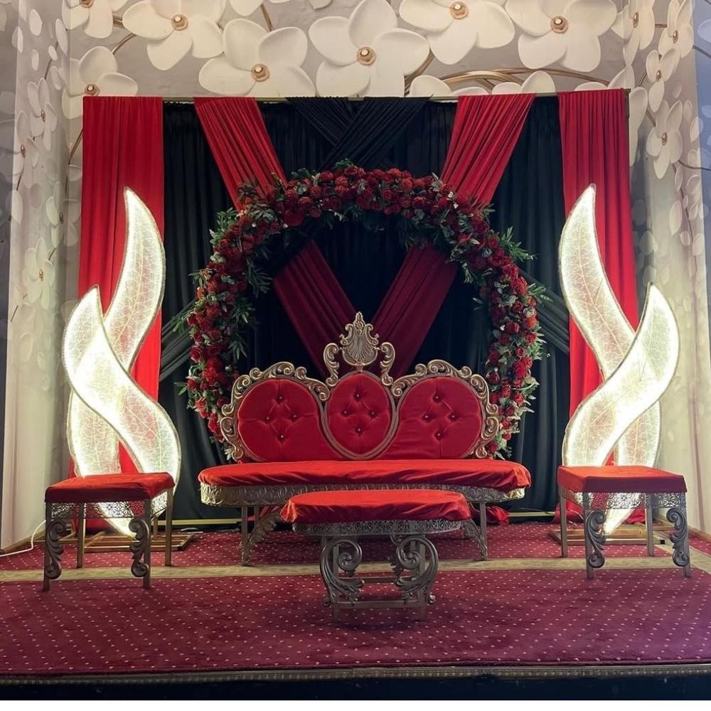 Enchanted Petal Path Wedding Backdrop - Color: Purple