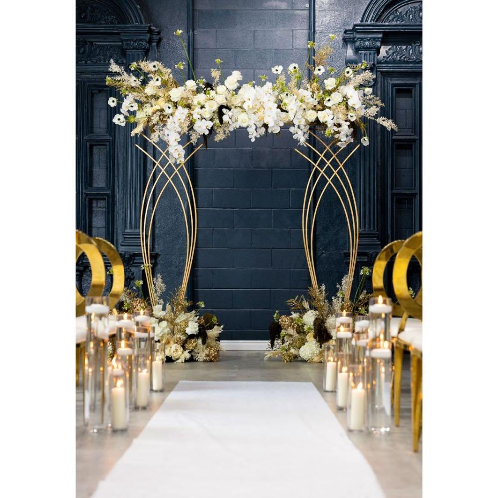 Enchanted Petal Path Wedding Backdrop - Color: Purple