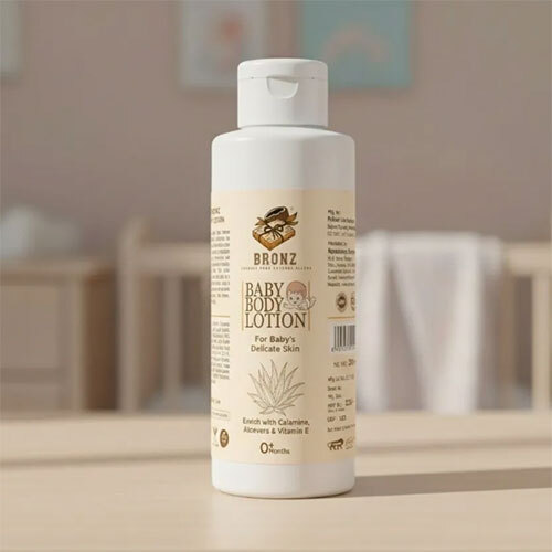 Bronz Baby Body Lotion Enrich With Calamine Aloevera And Vitamin E 0 Months For Babys Delicate Skin 200Ml - Color: White