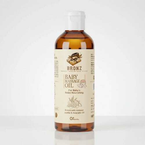 Bronz Baby Massage Oil Enrich With Almon Jojoba Andavacado Oil For Babys Relax Nourishing 100Ml - Color: Different Available