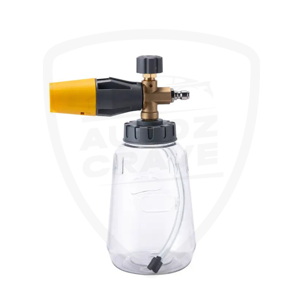 Premium Snow Foam Lance - 1L - Adjustable Nozzle - High-Pressure Car Foam Cannon - Color: Transparent