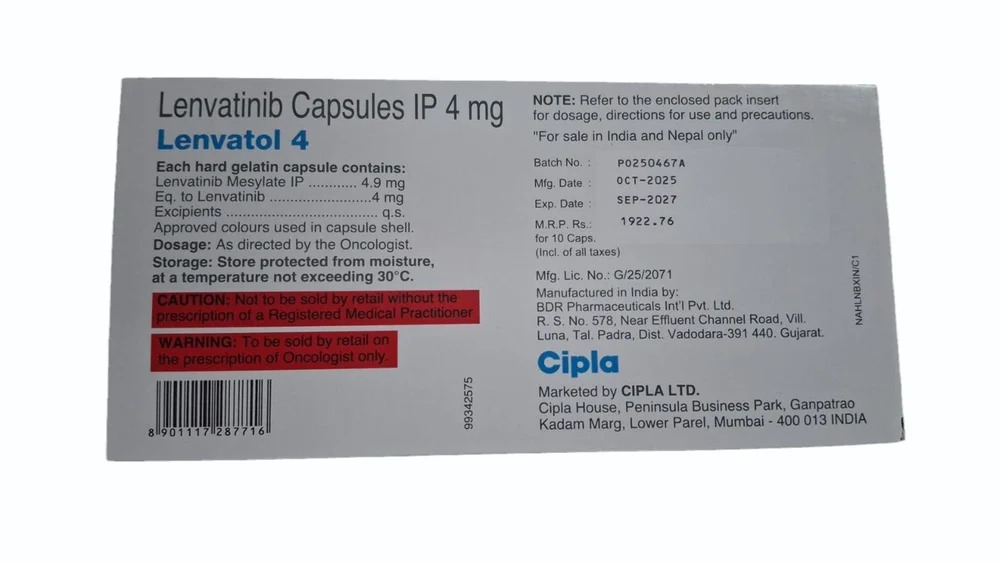 Lenvatinib Capsules 4mg (1*10)