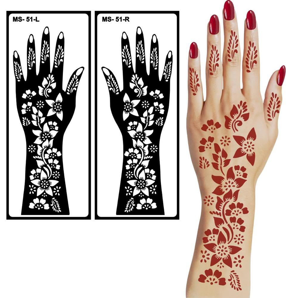 Mehndi Stencils - Color: Red