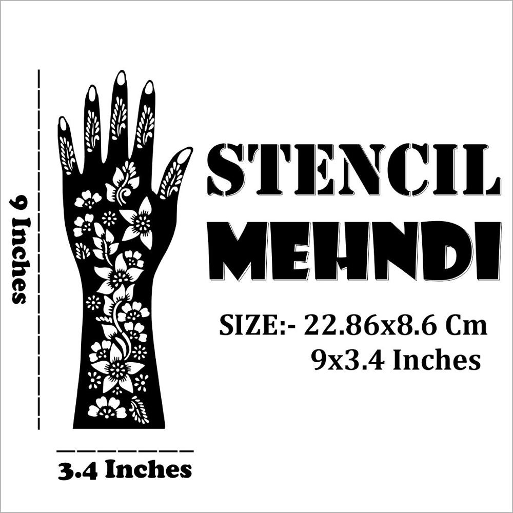 Mehndi Stencils - Color: Red