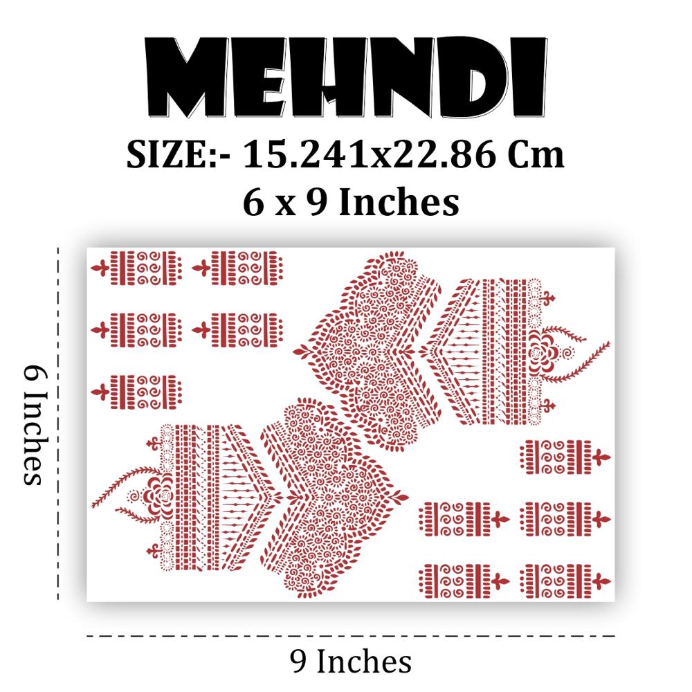 Full Hand Mehndi Flower Temporary Body Tattoo Sticker