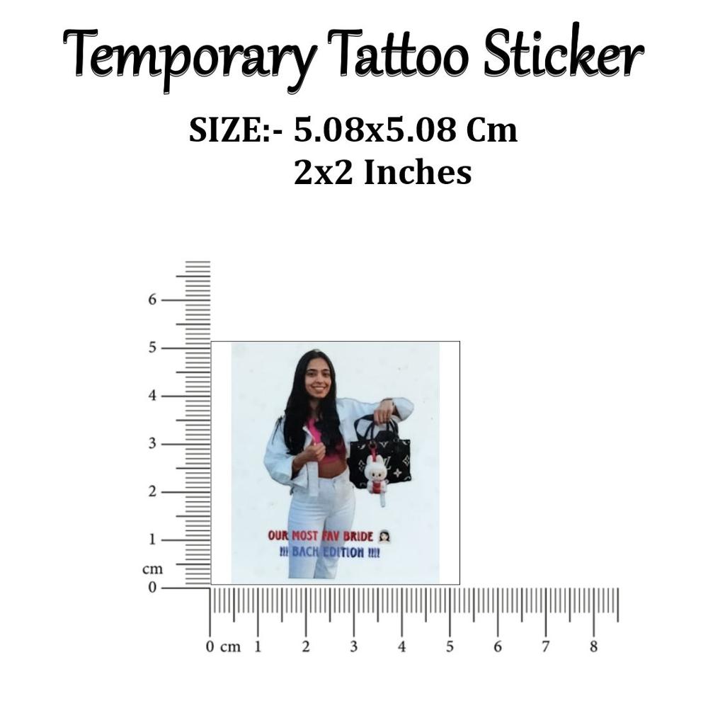 Customized Couple Face Portrait Temporary Tattoo Sticker