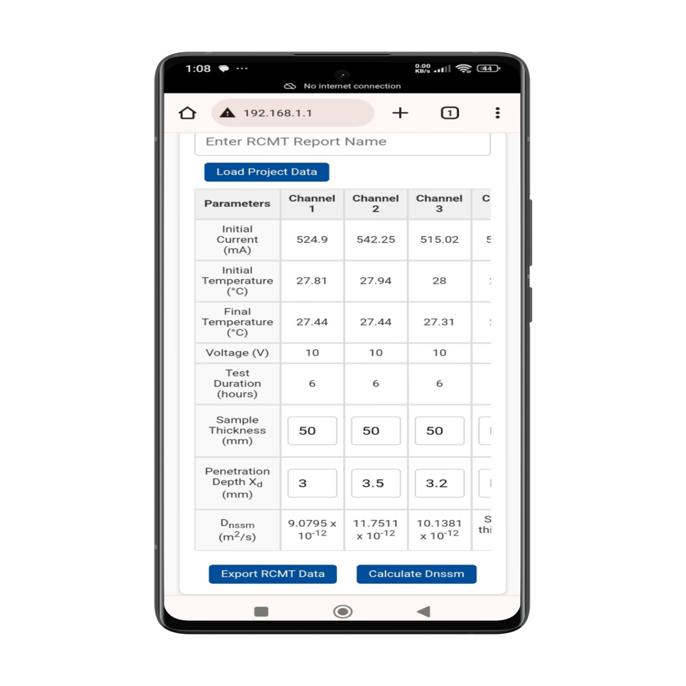 RCMT Rapid Chloride Migration Test Apparatus