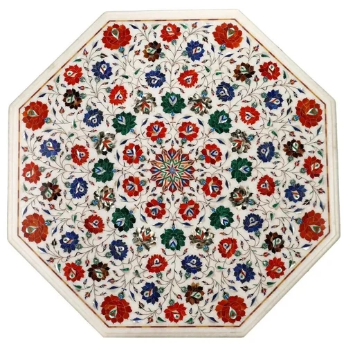 Designer Marble Dining Table Top - Color: Various Available