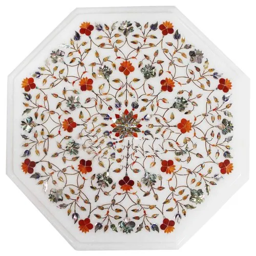 Designer Marble Dining Table Top - Color: Various Available