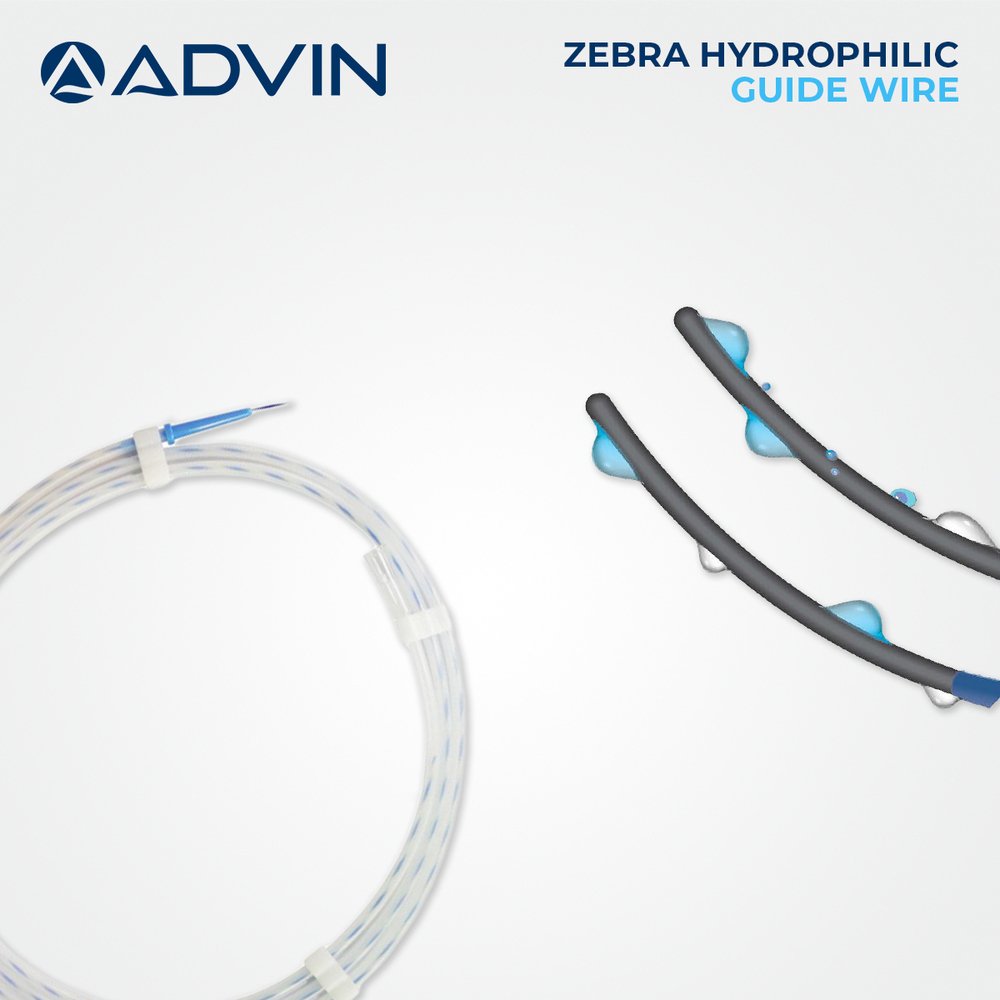 Hydrophilic Stripped  Guide Wire 0.035 / 0.038 x 450 cm