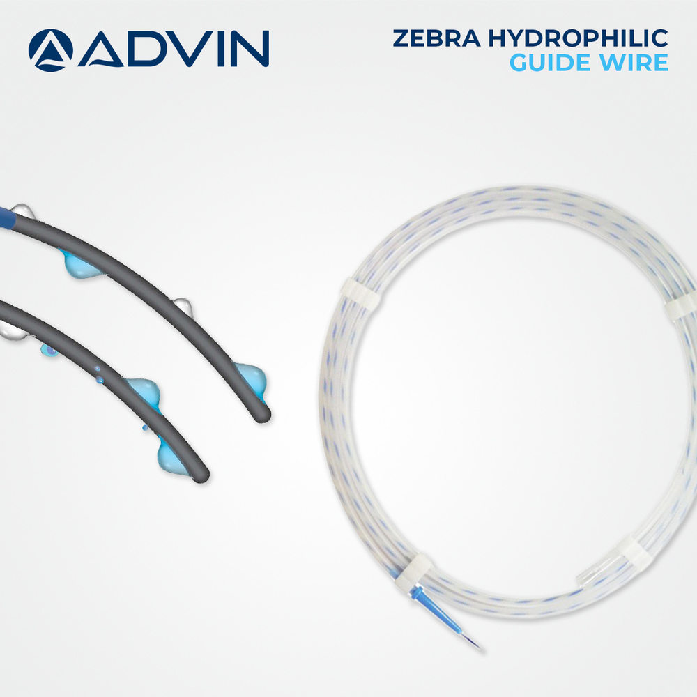 Flexible Hydrophilic Zebra Nitinol Wire 0.038 X 450 Cm