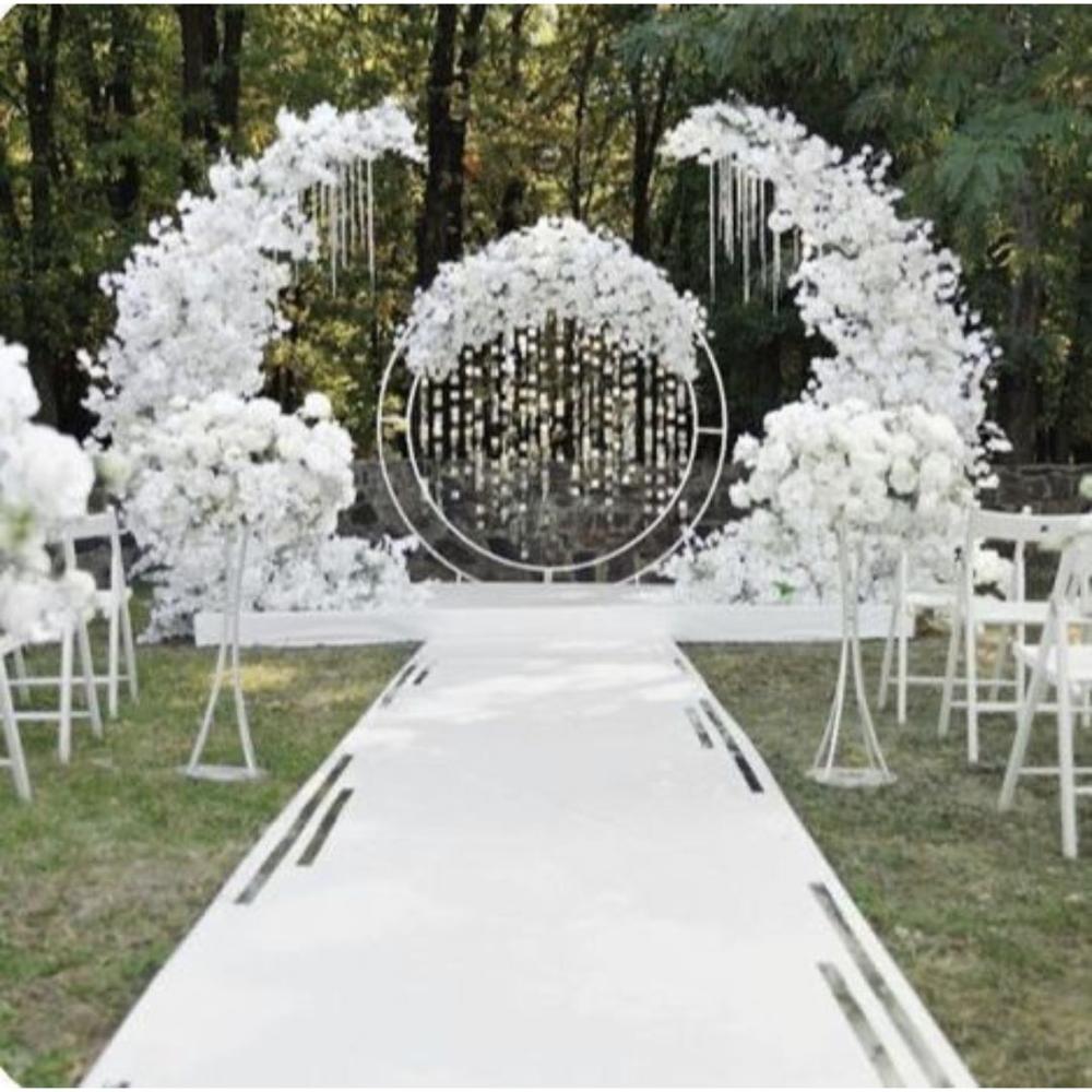 Radiant Petals Wedding Backdrop - Color: White