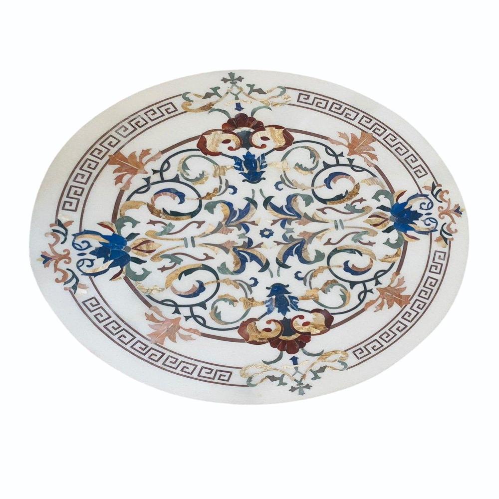 Import Marble Inlay Table Top - Color: Various Available