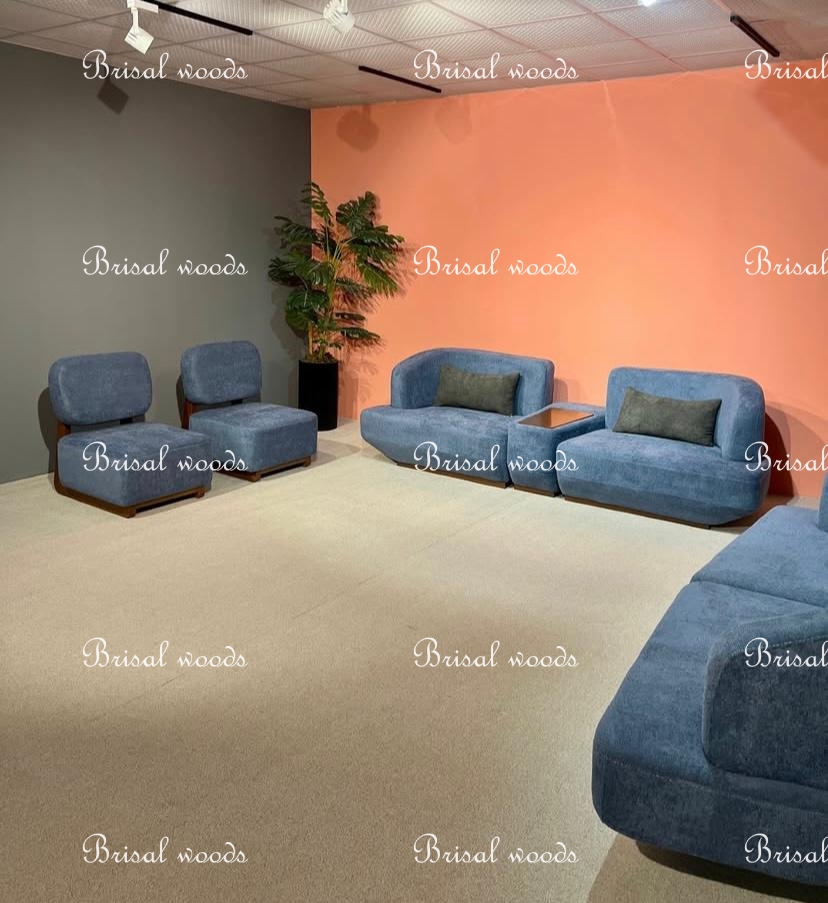 Wooden modern sofa set