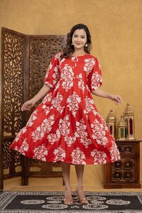 Women Cotton One Piece Dress