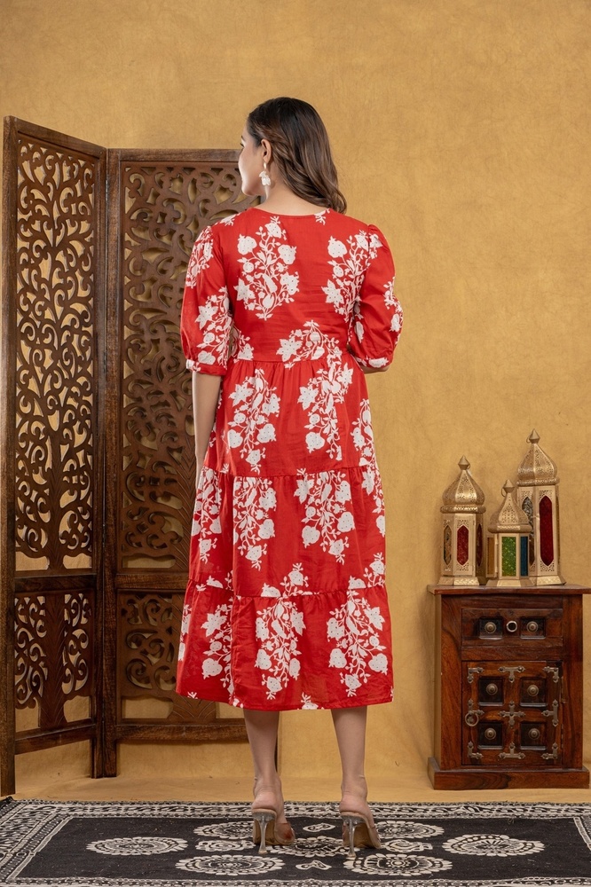 Women Cotton One Piece Dress