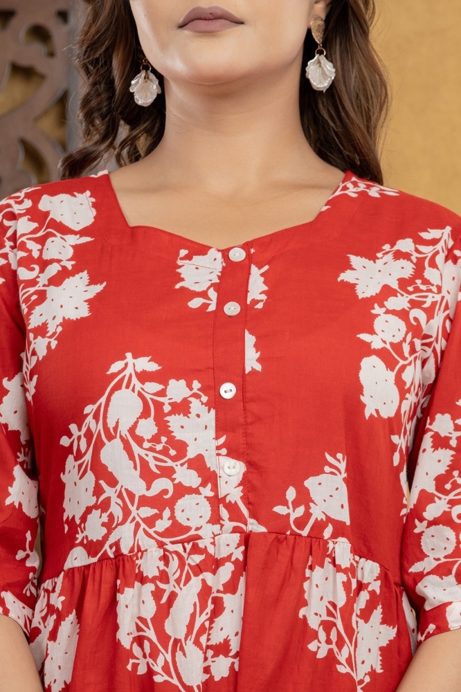 Women Cotton One Piece Dress