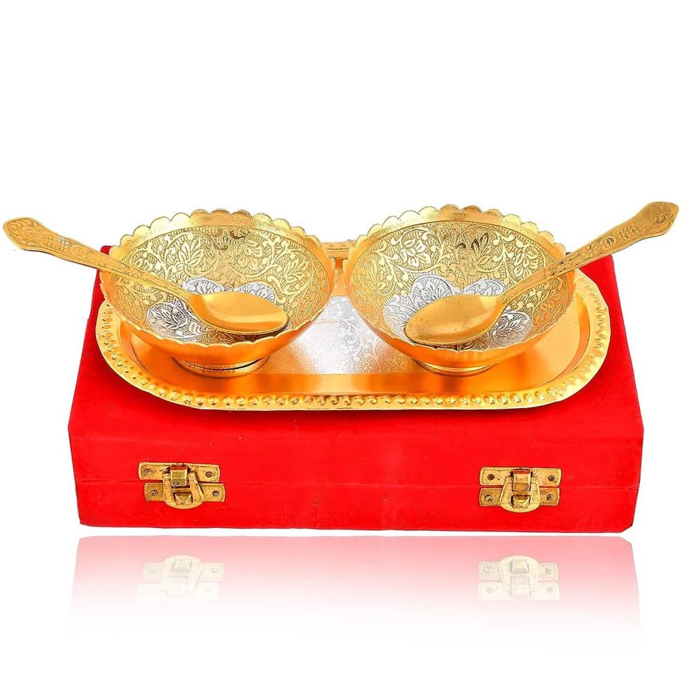 gold plated bowl 2 set