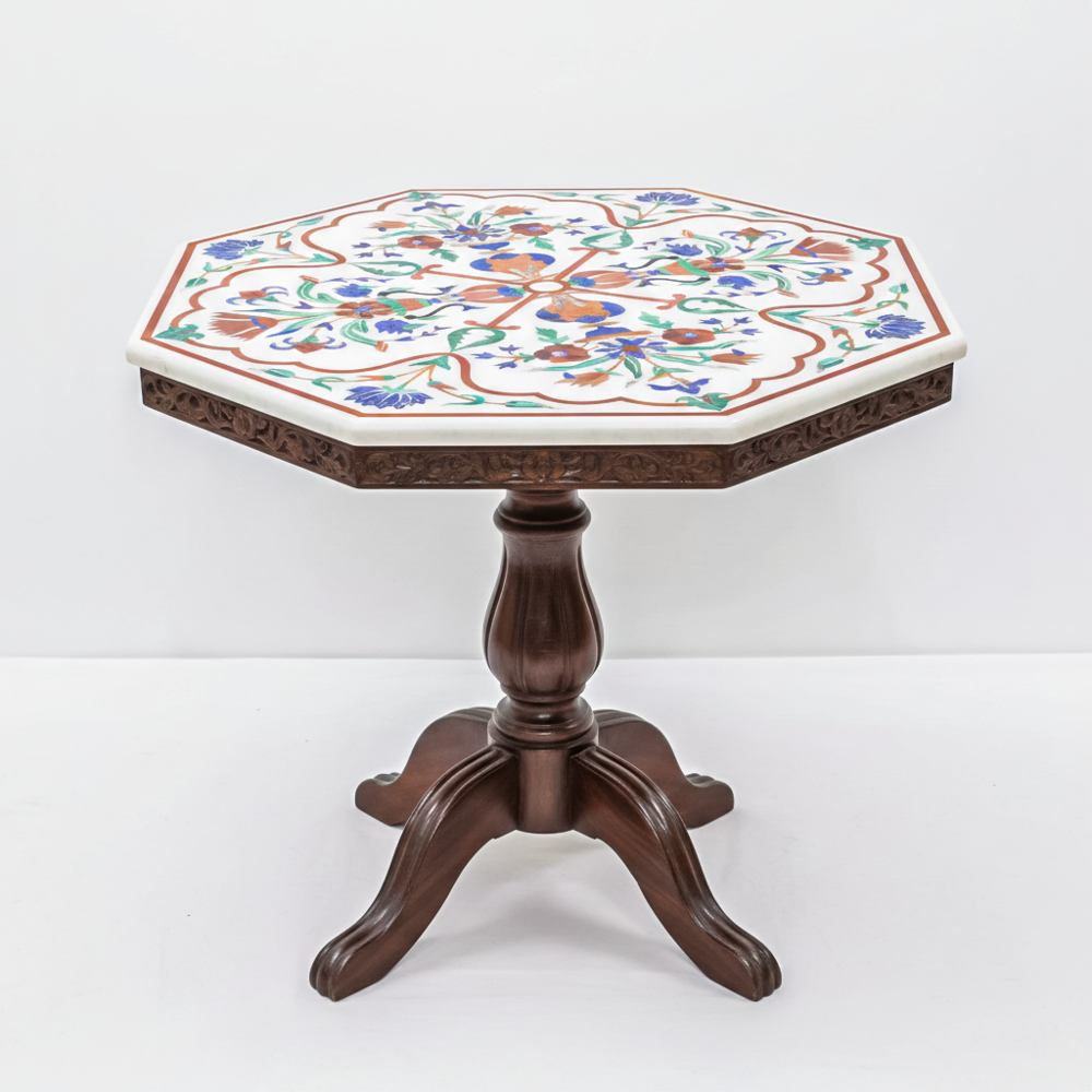Efficient Marble Inlay Table Top - Color: Various Available