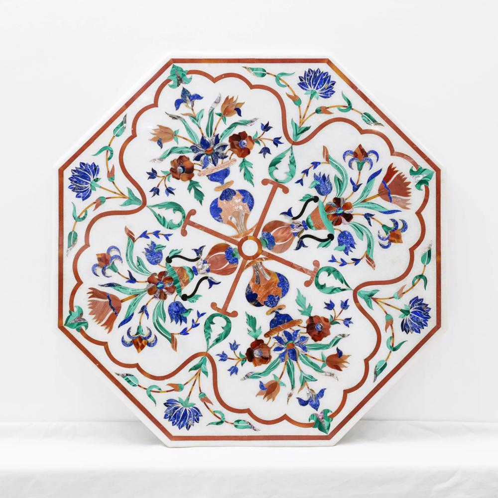 Efficient Marble Inlay Table Top - Color: Various Available