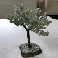 230 Beads Gold Gemstone Tree With Green Aventurine Light Tumbled Chips - Hardness: Rigid