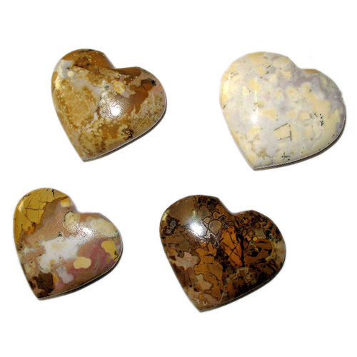 Spotted Agate Hearts Semi-Precious Stones