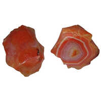 One Side Polish Red Carnelian Rough Stones - Hardness: Rigid