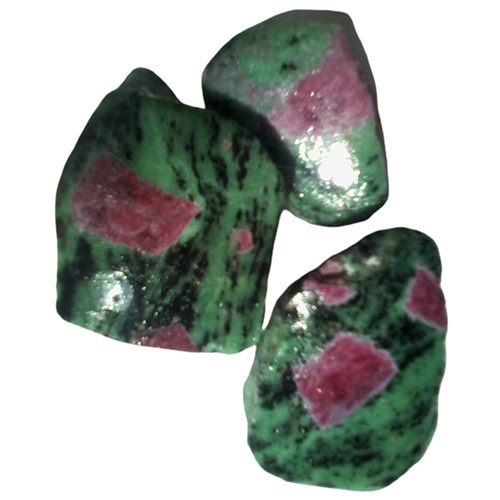 One Side Polished African Ruby With Zoisite Natural Rough Stones - Hardness: Rigid