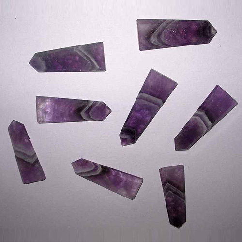 Chevron Amethyst 6-Facet Flat Pencils