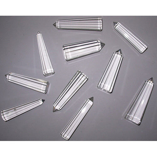 Crystal Clear Quartz Aaa Quality Super Fine 12-Facet Jumbo Pencils - Hardness: Rigid